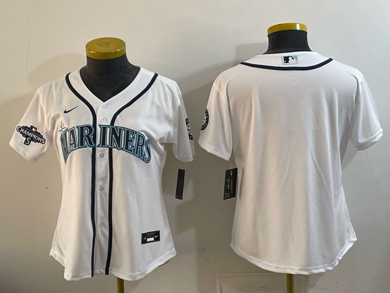 Youth 2026 Seattle Mariners Blank White Game Nike MLB Jersey style 002